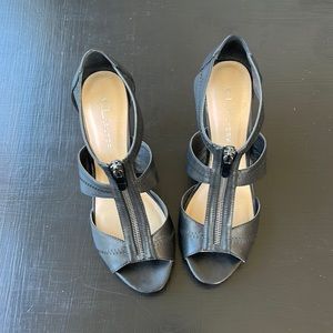 CL by Launday black open toe heels